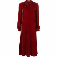 FARFETCH Women's Red Velvet Dresses