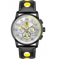 Scuderia Ferrari Mens Chronograph Watches With Leather Strap