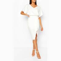 boohoo Women's White Midi Dresses