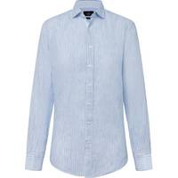 Hackett London Men's Blue Linen Shirts