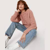 NASTY GAL Women's White Oversized Jumpers