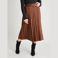 Tu Clothing Women's Brown Pleated Skirts