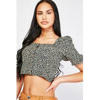 Everything5Pounds Women's Printed Crop Tops