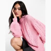 Brave Soul Women's Pink Oversized Jumpers