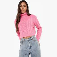 boohoo Women's Pink Cropped Jumpers