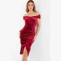 Quiz Clothing Women's Red Velvet Dresses