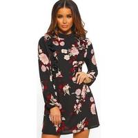 Pink Boutique Floral Dress With Sleeves for Women