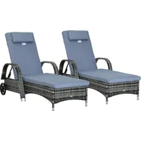 Aosom UK Outsunny Reclining Sun Loungers