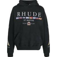 RHUDE Men's Black Graphic Hoodies