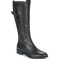 André Women's Black Leather Knee High Boots