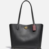 Coggles Women's Black Leather Tote Bags