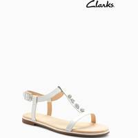 Clarks Womens White Sandals