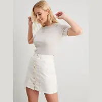 Tu Clothing Women's White Denim Skirts
