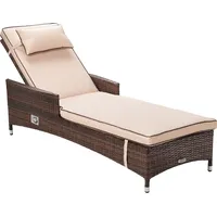 Rattan Direct Brown Rattan Sun Loungers