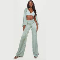PrettyLittleThing Women's High Waisted Wide Leg Trousers