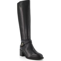 Secret Sales Dune Women's Black Leather Knee High Boots