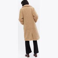 New Look Women's Camel Double-Breasted Coats