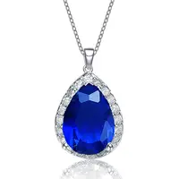 Genevive Jewelry Women's Sapphire  Necklaces