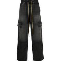 RHUDE Men's Black Cargo Trousers