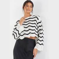 Quiz Clothing Women's Black Cropped Jumpers