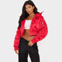 PrettyLittleThing Women's Red Bomber Jackets