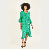 Secret Sales Women's Green Wrap Dresses