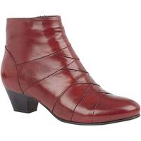Lotus Women's Red Ankle Boots