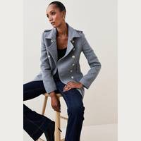 Karen Millen Women's Grey Wool Coats