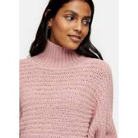 Topshop Women's Pink Cropped Jumpers