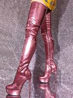 Milanoo Women's Patent Leather Boots