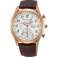 Seiko Mens Chronograph Watches With Leather Strap