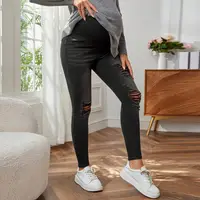 SHEIN Women's Black Ripped Jeans