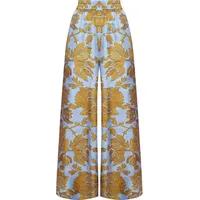 FARFETCH La DoubleJ Women's Printed Silk Trousers