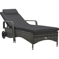 Berkfield Grey Rattan Sun Loungers