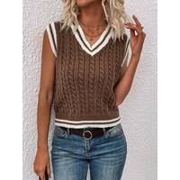 SHEIN Women's Cable Knit Vests