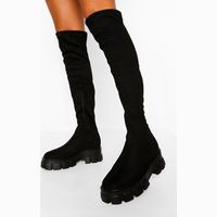 boohoo Women's Suede Knee High Boots