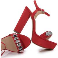 SHEIN Women's Heeled Ankle Sandals