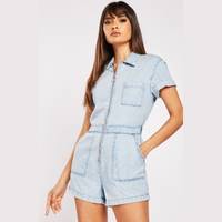 Everything5Pounds Women's Denim Playsuits