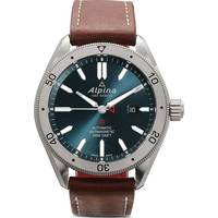 Alpina Mens Chronograph Watches With Leather Strap