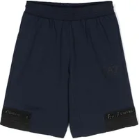 FARFETCH Emporio Armani Boy's Logo Shorts