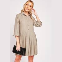 Everything5Pounds Women's Pleated Shirt Dresses