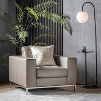 BrandAlley Grey Leather Armchairs