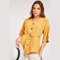 Everything5Pounds Women's Belted Blouses