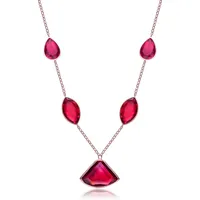 Wolf & Badger Genevive Jewelry Women's Ruby Necklaces