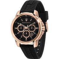 F.Hinds Jewellers Black And Rose Gold Mens Watches