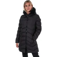 Brave Soul Women's Padded Jackets with Fur Hood