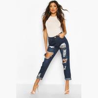 Boohoo Ripped Mom Jeans for Women