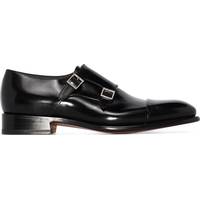 Santoni Men's Black Monk Shoes