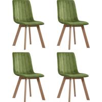 VidaXL Green Velvet Dining Chairs