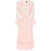 FARFETCH Needle & Thread Women's Pink Sequin Dresses